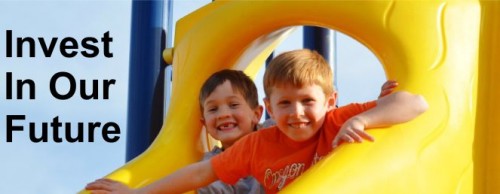 Two Boys On Slide - Invest In Our Future