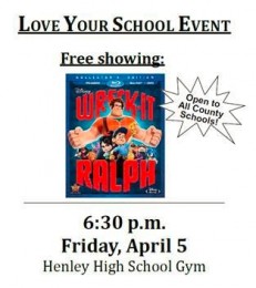 Movie poster associated with the Citizens for Klamath County Schools' "Love Your School" event
